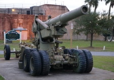 A cannon outside a military fort
